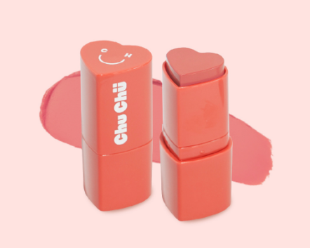 Chu Chu Beauty Multiuse Heart Stick in Pink Pomelo