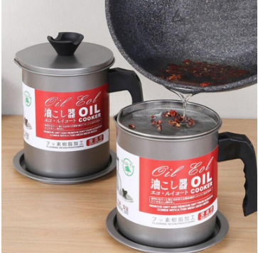 Healthy Strainer Kitchen Cooking Container For Grease Filter Oil Fat Stainless Steel Jug Storage IP