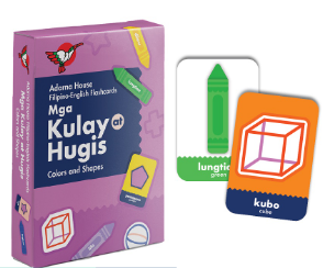 Adarna Filipino-English Flashcards: Mga Kulay at Hugis (Set 2)