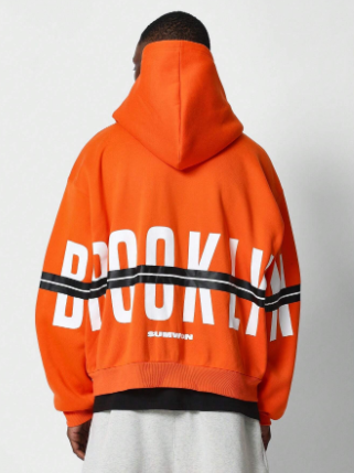 SUMWON Zip Through Hoodie With Graphic Print