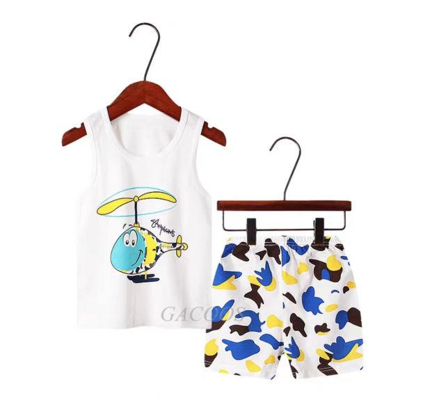 Baby Corp (0-4Y) Boy Clothes Terno for Kids Boys Fashion Sando Shorts Set Summer Tshirt D7