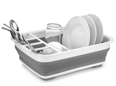 Foldable Dish Rack Plates Drying Rack Kitchen Storage Bowl Holder