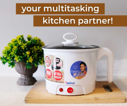 Astron POT COOKER | (White) (1.2L) (450W) | Multi cooker | Electric cooker pot | non-stick