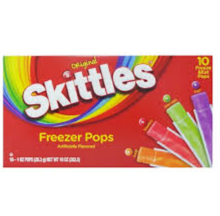 Skittles Original Freezer Pops 10 Freeze & Eat Pops 10oz