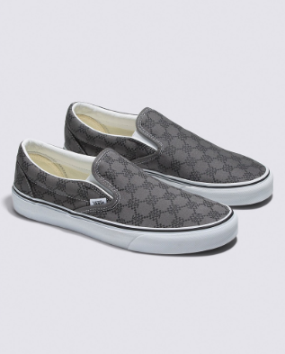 SHOE SALON Vans Classic Slip-On Unisex Shoes Monogram Pewter VN0A7Q5DPWT