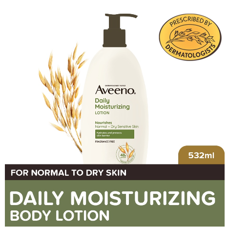 Aveeno Daily Moisturizing Body Lotion 532ml - Moisturizing Lotion for Normal to Dry/Sensitive Skin