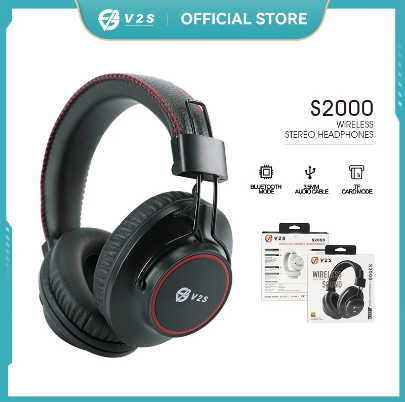 V2S S2000 Wireless Headphone Music Player Sound for Calls Music TF Card Play Fm Radio Super Bass