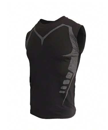 Men's Compression Elastic Sport Tank Top Vest, Quick Drying Moisture Absorbing Breathable Underwear Gym Clothes Men Basic T Shirt