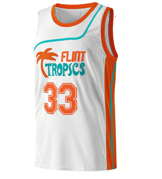 Men's 33 White Basketball Jersey Casual Embroidered And Sewn Round Neck Vest Party Sports Top
