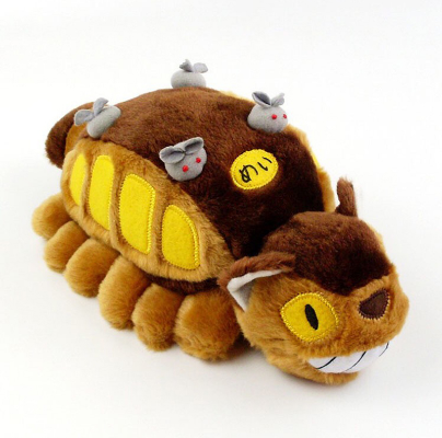 30cm Hayao Miyazaki Totoro Bus Comics Cat Bus Plush Stuffed Toys Anime Mei And The Kitten Bus Cat Doll Kawaii Children's Toys Christmas