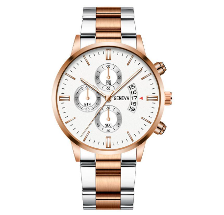 SYNOKE Men's Watch Business Quartz Watch Fashion Casual Six-pin Calendar Men's Watch Men's Watch Watch SILVER ROSEGOLD WHITE