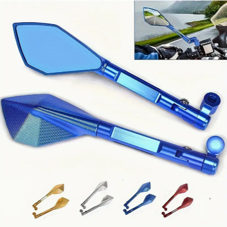 CNC Aluminum Motorcycle Rear View Mirrors 8MM 10MM, Universal Anti-glare Side Mirrors For Z900 Z750 Z650 MT09 MT07 Scooter