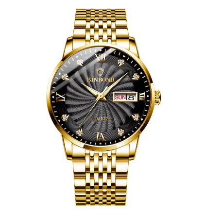 Binbond Original Luxury Watch Fashion Waterproof Business Watch Men Stainless Steel Wrist Watch M2