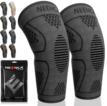 Neenca 048 2 Pack Knee Brace Sleeve Support for Joint Pain Relief Arthritis ACL PCL Meniscus Tear