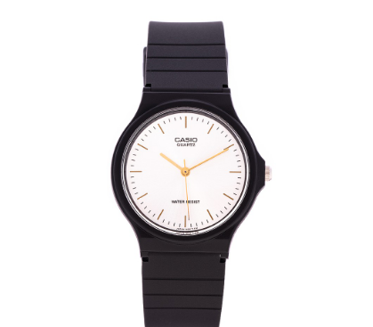Casio Watch for Unisex MQ-24-7E2LDF Black Rubber Strap 30m Analog