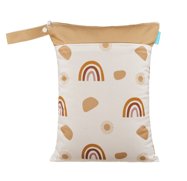 Happyflute Wetbag For Baby Diapers Nappies Waterproof Reusable Diaper Bag With Two Zipper 30cmx40cm S19