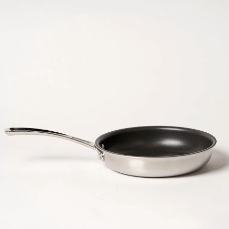 Famco 8" Non-Stick Frying Pan 20cm Tri-Ply Stainless Steel Induction Compatible Heat Resist Handle
