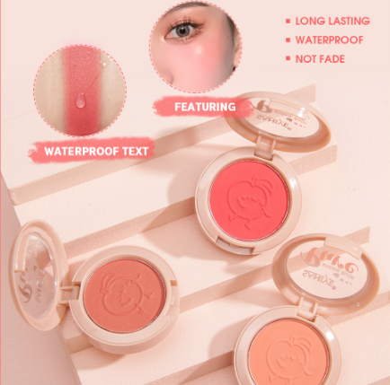 SANIYE 6 Colors Mineral Blusher Palette Natural Face Blush Makeup E0150