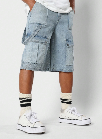 SUMWON Denim Cargo Jort