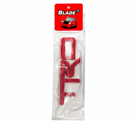 Car Emblem Logo Badge Sticker Decals TRD Logo Design with 3M Adhesive (Red)