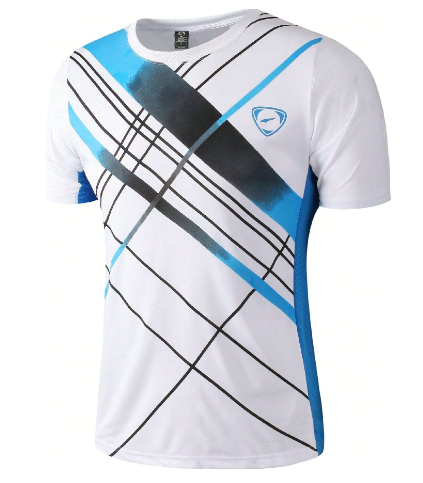 jeansian 1pc White Men's Sportswear T-Shirt Short Sleeve Slim Fit Breathable Shirt For Tennis, Golf, Bowling, Badminton, Running, Quick-Drying LSL133