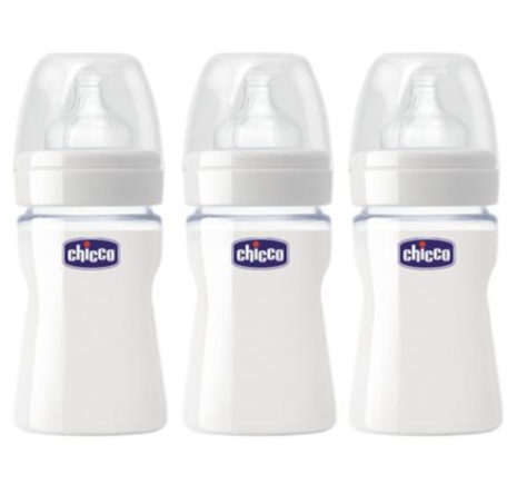 Chicco Well Being 3-Pack Bottle 150ml 0m+ (Clear)
