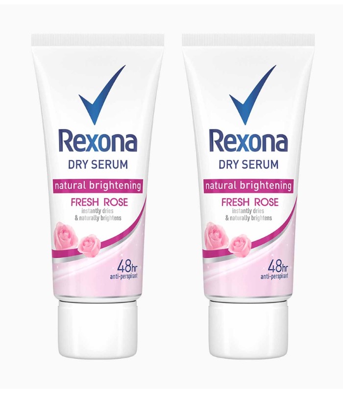 Rexona Natural Brightening Deodorant Dry Serum Fresh Rose 50ML BUNDLE OF 2