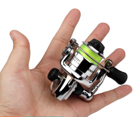 Mini 100 Pocket Spinning Fishing Reel Fishing Tackle Small Spinning Reel 4.3:1 Metal Wheel Pesca Small Reel with 100M