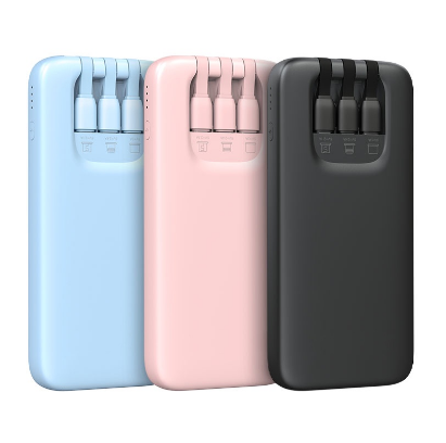 Romoss PHC10 10000mAh Powerbank Built-in Cable 15W Fast Charging Indicator Type-C Power bank
