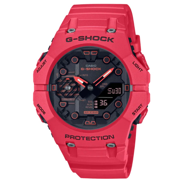 Casio G-Shock Standard Analog-Digital Red Resin Digital Watch For Men CGA-B001-4ADR