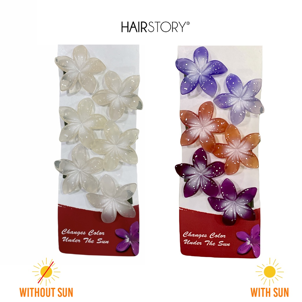 HAIRSTORY Sun Color Changing Clips Small Flower Pin Curl