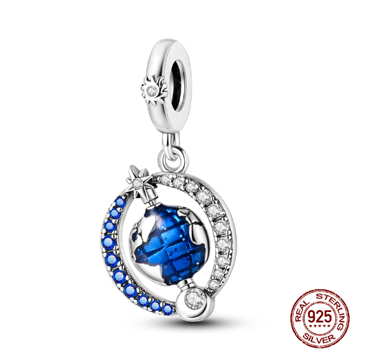 New Arrivals 925 Silver Life Tree Pendants Feather Planet Trunk Travel Girl Charms Beads Fit Original Pandora Charms Bracelet Women DIY Jewelry 0015