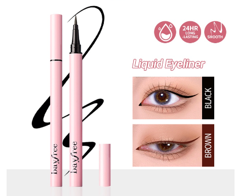 Bayfree Liquid Eyeliner Waterproof And Sweatproof Long Lasting Eye Makeup 2 Colors