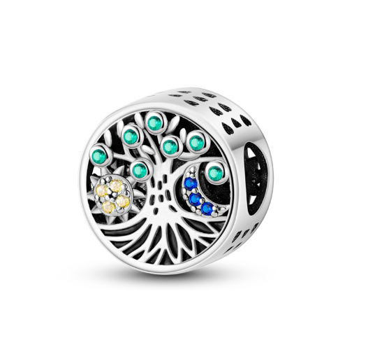 S925 Silver Charm Gorgeous Firework Beads Suitable For Pandora Bracelet Necklace Exquisite Bricolage Jewelry d17