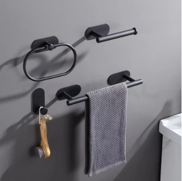 Towel Bar Towel Rack Towel Ring Toilet Tissue Holder Clothes Hanger Hook Bathroom Organizer Holder