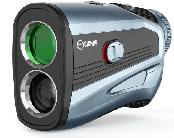 Golf Laser Rangefinder with Slope Switch, CIGMAN 1000 Yards Rechargeable Golf Range Finder Magnetic, High-Precision LCD/OLED Screen Flag Pole Lock Vibration, 7X Magnification, Continuous Scan for Hunt