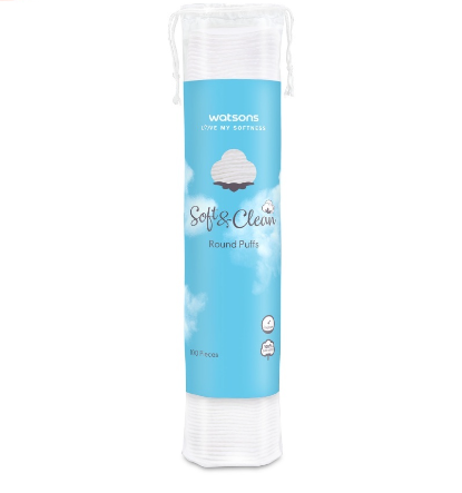 Watsons Soft & Clean Round Puffs 100pcs