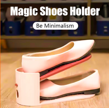 Simple Minimalism Adjustable Plastic Shoes Rack Holder Stand Slots Storage Organizer Shelf IP