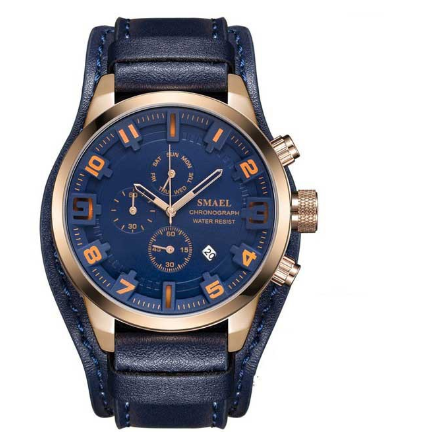 SMAEL 9076 Watch Men New Fashion Sport Quartz Clock Mens Watches Top Brand Luxury Chronograph Waterproof Watch M2
