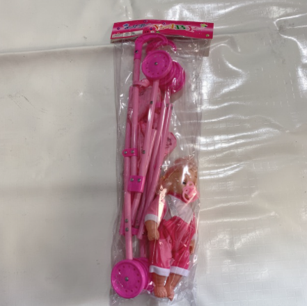 Girls Toy Doll Crying With Stroller