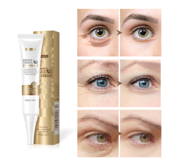 LAIKOU Ginseng Snail Eye Cream Remove Dark Circle Anti-Aging Repair Eye Serum