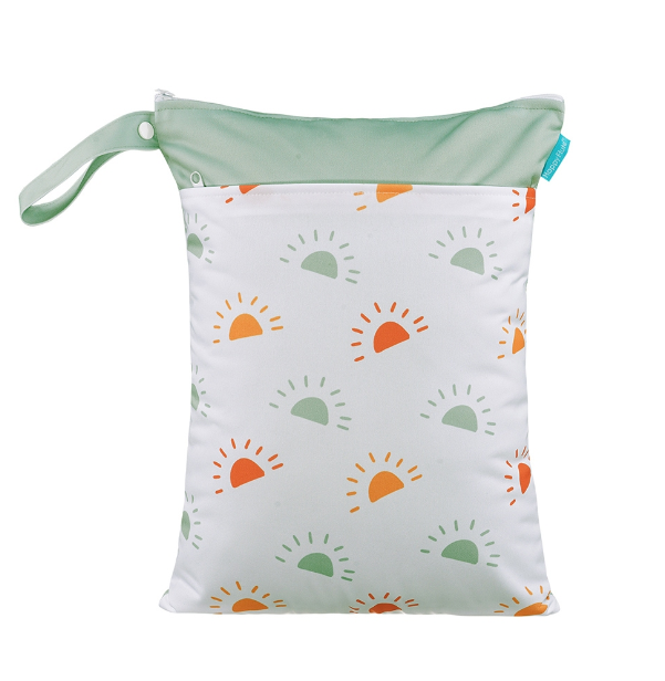 Happyflute Wetbag For Baby Diapers Nappies Waterproof Reusable Diaper Bag With Two Zipper 30cmx40cm S17