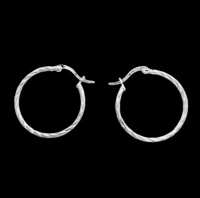 Unisilver 925 Sterling Lady's Hoop Earrings