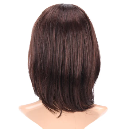 MEIY Short Bob Wig Women Straight Glueless Lace Front Human Hair