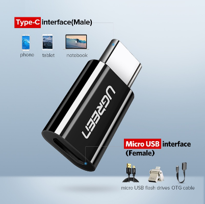 UGREEN USB Type C OTG Adapter USB C Male to Micro USB Female Cable Converters for Macbook Pro iPad Pro Mouse USB OTG Adapter