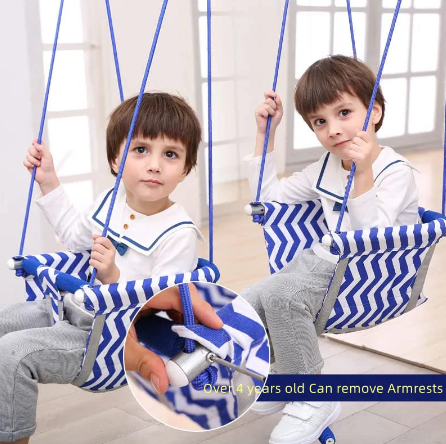 Children Indoor Home Swing Outdoor Courtyard Swing Baby Hanging Basket Chair Portable Canvas Swing