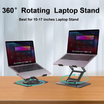 360° Rotating Laptop Stand Foldable Laptop Stand Height Adjustable Tablet Stand 10-17 inches Devices