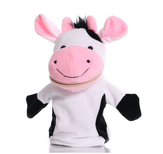 Animal Hand Puppet Cartoon Plush Toys Educational Pretend Telling Story Doll Kid Gifts D25