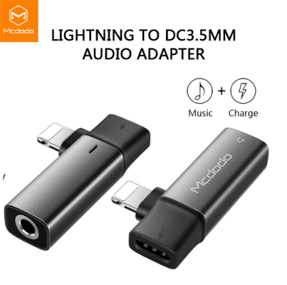 Mcdodo Audio Adapter For iPhone To 3.5mm Jack Earphone Charging 2A Converter Splitter OTG Adapter