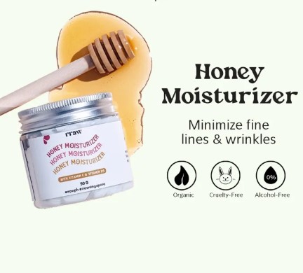 RRAW Skin Care Honey Face Moisturizer Organic Natural Serum SPF Cream Royal Jelly Vitamin E B5 B